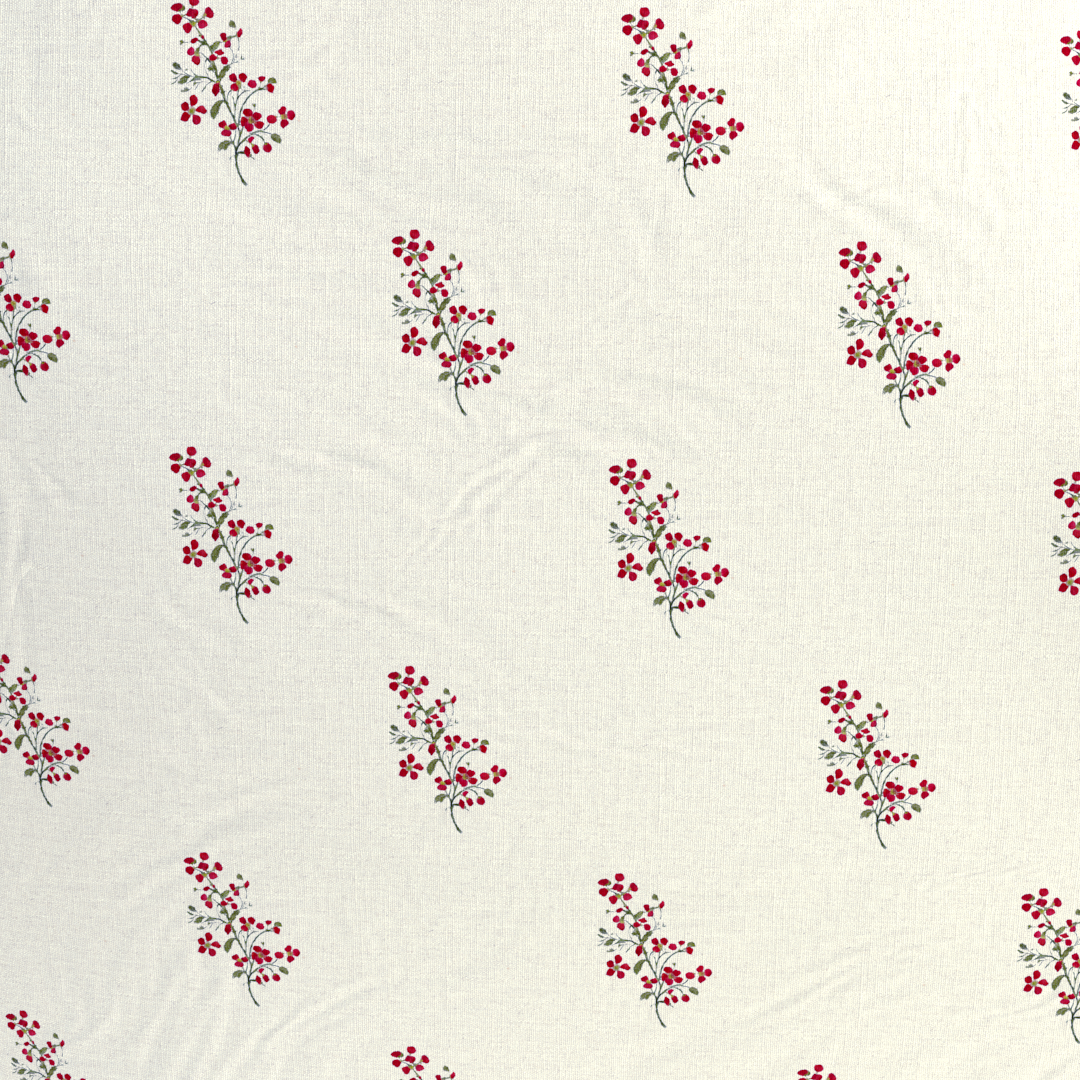 Crimson Blossoms Bedsheet Set